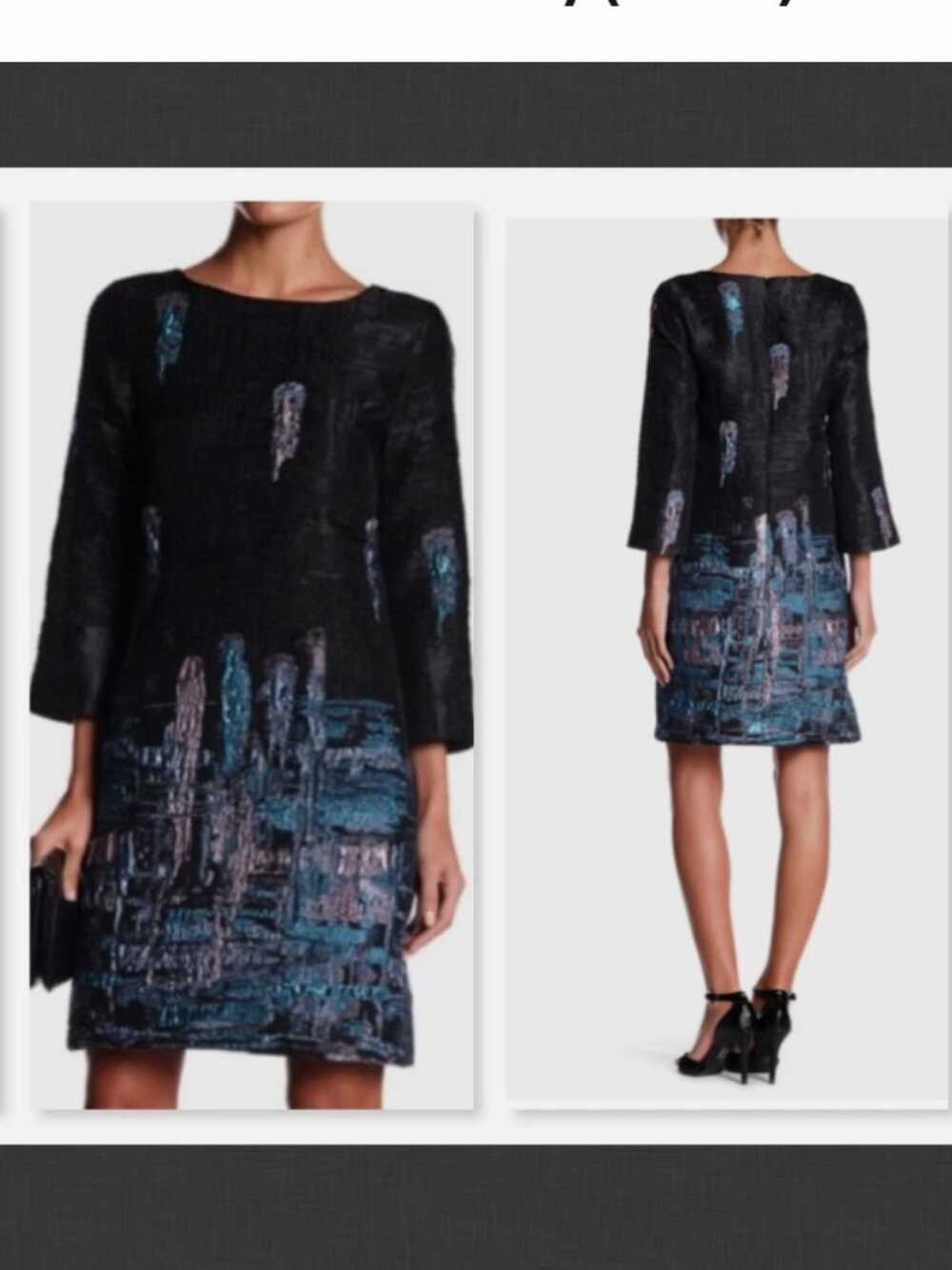 NEW Iren Klairie De Lux 3/4 Sleeve Crepe Dress Size 8US / 38EU